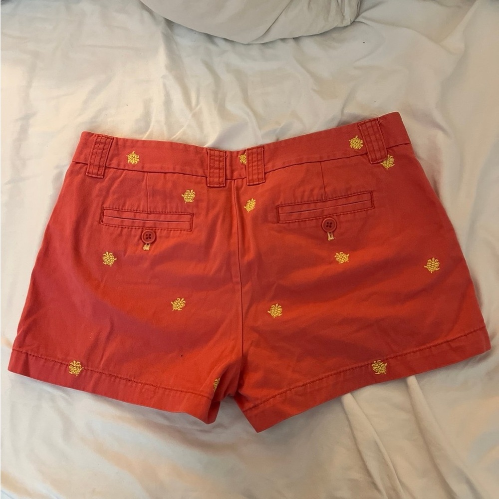 J. Crew Women's Coral Shorts with Turtle Accents - Picture 2 of 3